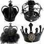 Black gothic crowns. I especially like the one with barbed wire.: 