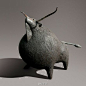 法国艺术家Christian Pradier作品，他创作的动物雕塑多以陶土陶砂为原料，局部结合随处可见的铸铁农作工具，作品朴实而生动。