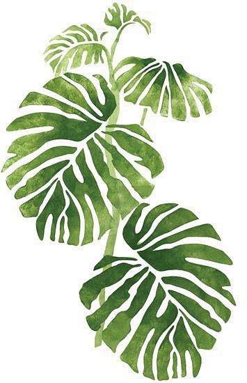 monstera leaf stenci...