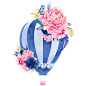 png气球热气球装饰素材
