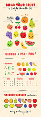 Fruit Character Creation Kit  #GraphicRiver         This pack contains:    - 14 pre-designed characters (