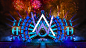 General 1920x1080 Alan Walker logo fireworks