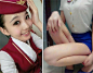 近日，一组空姐训练“蹲式服务”的照片在网上走红，图中漂亮空姐身着工作短裙，优美曼妙的身段下蹲，修长的美腿尤为惹眼。