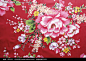 粉色牡丹花的红色布图片(编号:850103)_底纹背景_背景花边_图片素材
