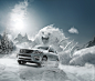 Mercedes-Benz Snow Monster : The Mercedes-Benz 4MATIC print campaign presents vehicles in snowy landscapes. In order to provide a highly emotional demonstration of the superiority of the 4MATIC drive in snow and ice, the VFX artists from Mackevision creat