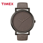 TIMEX新款 超薄时尚简洁大表盘夜光手表男士休闲男表石英表T2N795的图片