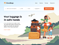 Luggage delivery service website tubik