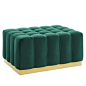 Hedrick Velvet Ottoman & Reviews | AllModern