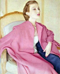 Coat by Lo Balbo, photo by Horst P Horst, Vogue US, April 1951.