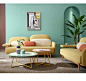 北欧风格布艺沙发小户型现代简约乳胶单双三人客厅沙发组合RAH1K-tmall.com天猫