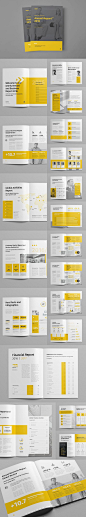 Minimal and Professional Annual Report Design Template InDesign INDD - 44 Pages, A4 & US Letter size: 