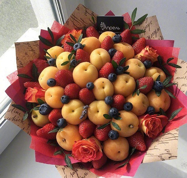 我也想收到一束好看又美味的水果花。 ​​...