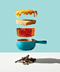 Michael Crichton Photography Captures Flying Food : <p>The still life photography of Michael Crichton documents food in motion. In collaboration with his creative partner and stylist, Leigh MacMillan, the Toronto-based duo has created a ‘Conceptual 