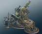 Steampunk Microscope, Tor Frick : A steampunk microscope I made to try something new, aswell as trying some new shaders I made for brass and automatic wear. Modelled and rendered in Modo.