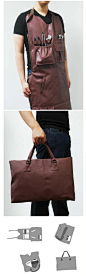 Apron Tool Bag

设计者：Lee Geunwon、Lee Hea Jin、

Lee Seung Han（韩国）

这个工具存储包把进行维修时所需要用到的工具“压缩”到一件围裙上，非常方便，还保证了工作时的清洁。