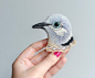 NO.1293 #每日灵感分享# Embroidered Bird Brooches #设计秀# @微博设计美学  创作人：Paulina Bartnik ​​​​