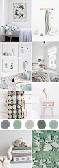 Moodboard slaapkamer groen