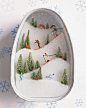 ski slopes diorama diy