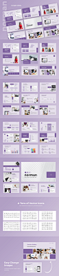 #幻灯片模板#<br/>紫色时尚高端清新优雅柔和营销推广PowerPoint演示幻灯片模板