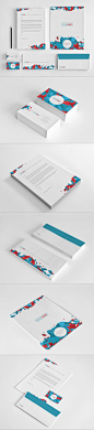 Circles Stationary Pack by Abra Design, via Behance #design #stationary