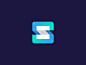 S Logo Concept lettering origami isometry 3d logo fold transaction transfer bank currency crypto exchange payment blockchain gradient identity branding logo