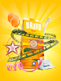 CGI Bravo Juice : Advertising image for Bravo Juice in Sweden. I modeled everything in Cinema 4D, including parts of the Swedish amusement park Liseberg. Used in print and online.