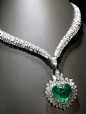 Diamond/Emerald, Cartier Necklace.: 