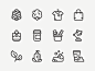Shop Icons illustration design outline iconography line vector stroke icon