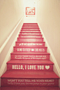 好有爱的粉色楼梯装修，喜欢！ - 无视雀念念采集到海报设计 - 花瓣