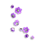 紫色花朵-飘散-png
