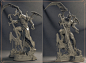 Osohnit, the Blood Demon, Alvaro Ribeiro : I made this demon statue during my free time for a contest. It is a original design, where I mixed a lot of influences I have.

It was designed to be a statue, so it is all solid and ready for 3D printing, moldin