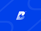 Blitz Logo代理商展开概念探索品牌加粗字母B标志螺栓闪电闪电战