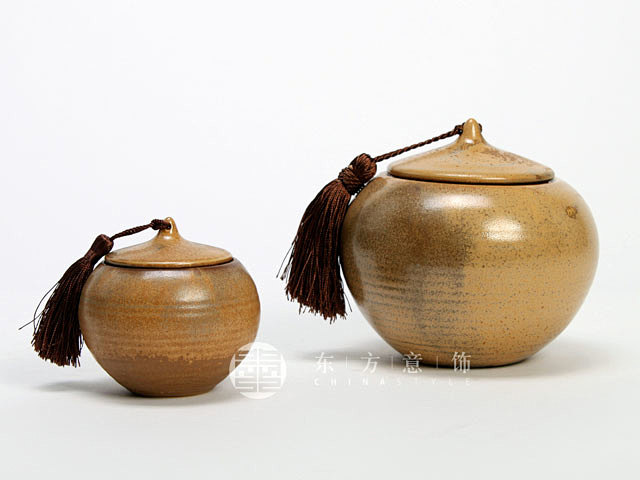 现代家居饰品摆件 五谷丰登亚光陶瓷储物罐...