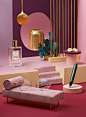 Retro Wonderlnd for USTA Magazine : Still life editorial pictures for USTA Magazine issue 19 with the main theme 'Vintage'. The photoshoot was inspired by retro interiors – the sets were recreated in micro scale and photographed afterwards.