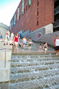 Ever walked down a staircase that's also a waterfall?