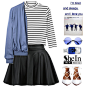 Set || Black Elastic Waist Flare PU Leather Skirt by SheIn
Date || September 2, 2016
Song || Woo by Rihanna

I really like how the blue stands out in that bomber jacket ! Hope you like it too !!

http://www.shein.com/Black-Elastic-Waist-Flare-PU-Leather-S