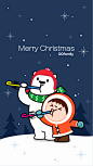 QQfamily-Merry Christmas04#背景图# #壁纸#  #QQfamily# #小清新# #babyQ# #插画#