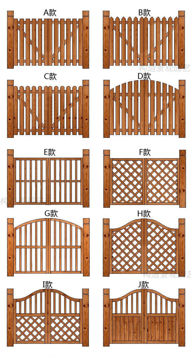 防腐木栅栏门 防腐木围栏 防腐木门庭院门...
