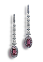 A Pair of Spinel and Diamond ‘Pink Perfection’ Ear Pendants by Carnet. Photo courtesy of Symbolic & Chase.