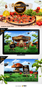比萨雀跃美食网站设计，来自黄蜂网http://woofeng.cn/