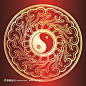 中国传统祥云太极两仪花纹图案