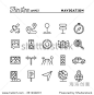 Navigation, direction, maps, traffic and more, thin line icons set, vector illustration