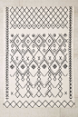 现代几何白色手工地毯贴图