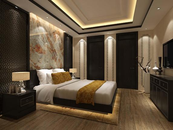 新中式卧室瓷砖装修效果图