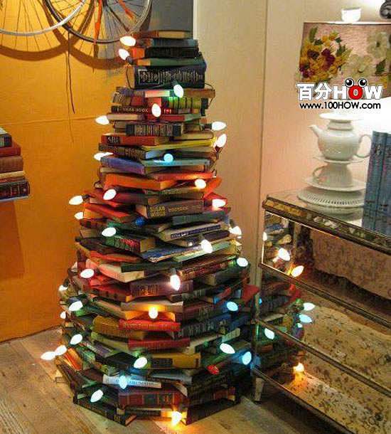 如何制作不同的圣诞树2：书本圣诞树(图文...