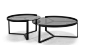 Aula Nesting Coffee Table, Black and Grey: 