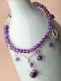 好搜衣橱   时尚天然紫水晶双层手链