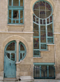 Beautiful door and stained glass windows. See the whole building here: www.flickr.com/... ...and the windows lit up at night here: www.flickr.com/...