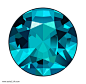 湖蓝色圆形高档珠宝钻石