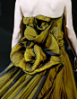Wearable Art - sculptural dress back detail with sumptuous swirling 3D textures // Givenchy